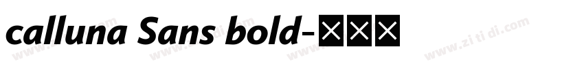 calluna Sans bold字体转换